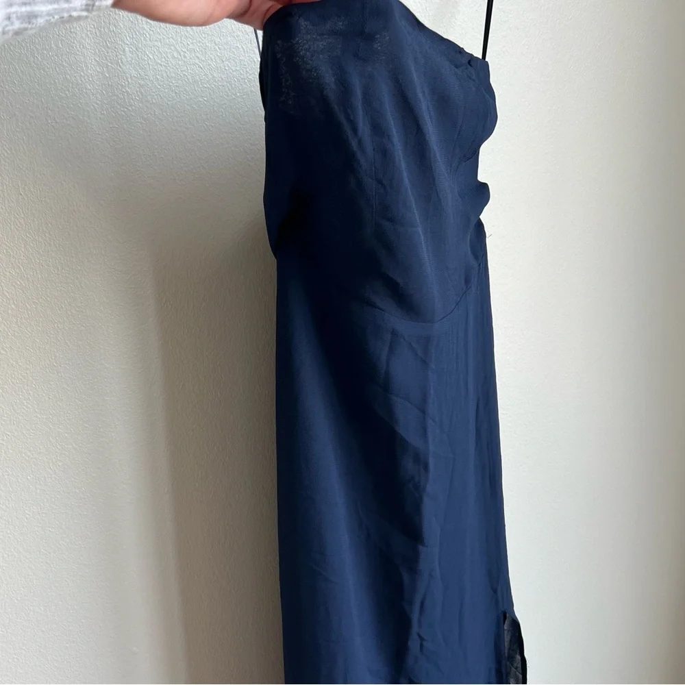 Reformation Navy Ingrid Strapless Maxi Dress, Size 0 - Picture 5 of 8